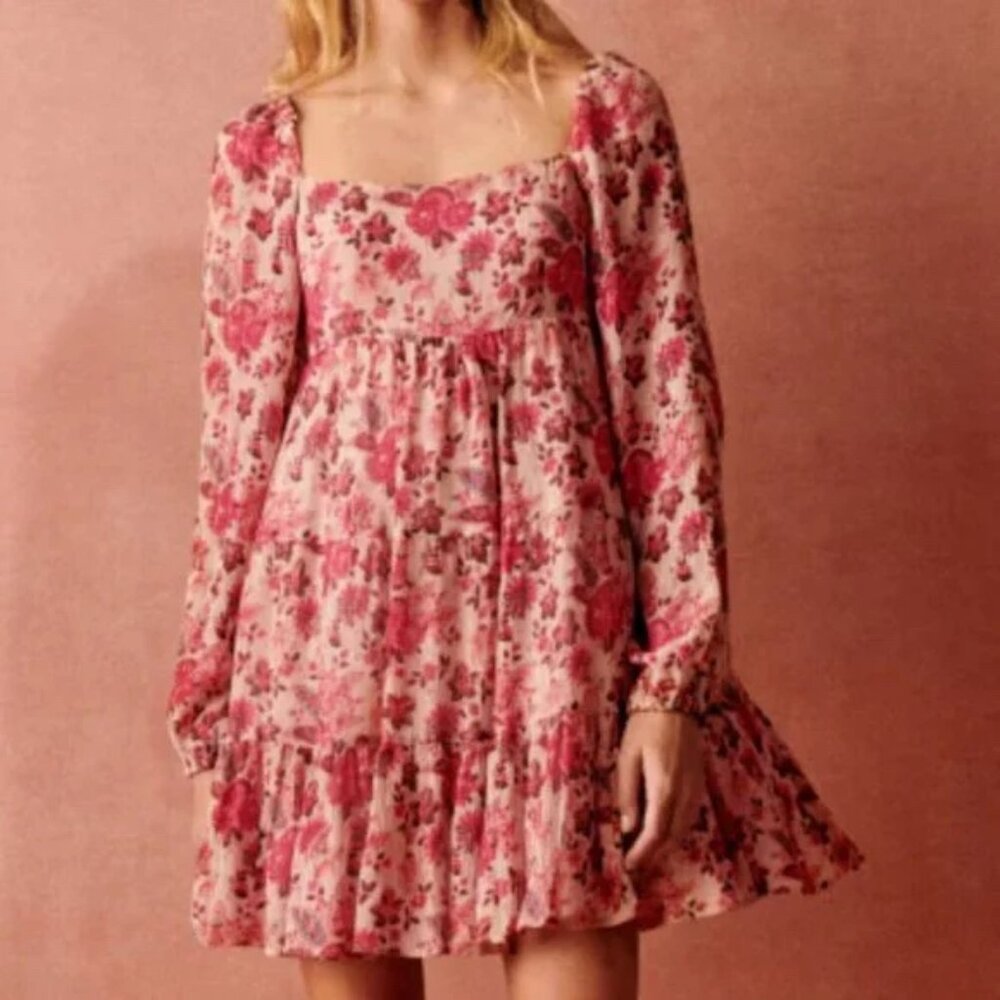 Sezane Joyce Dress Doha Rose - Size 44